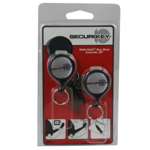 Key Reel Mini Clip Back 600mm Grey - Pack 2