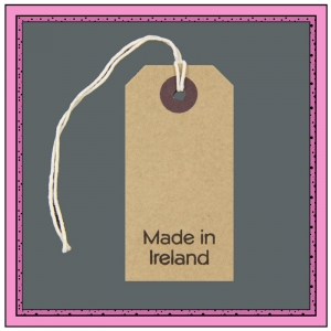 Buff Gift Tags MADE in IRELAND in Black 82mm x 41mm - Pack 10